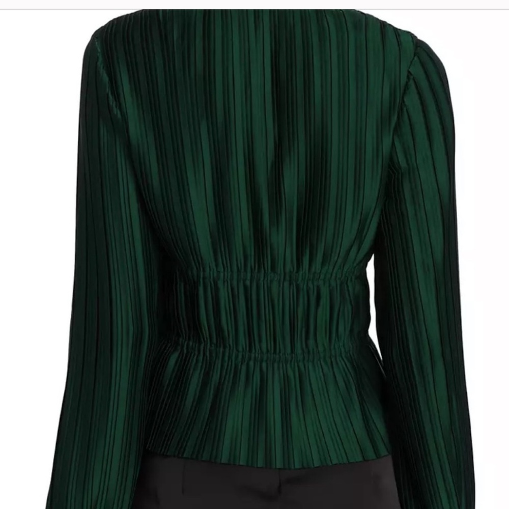 NWT $108 WAYF blouse in emerald green women’s size M sz 8 - Picture 5 of 9